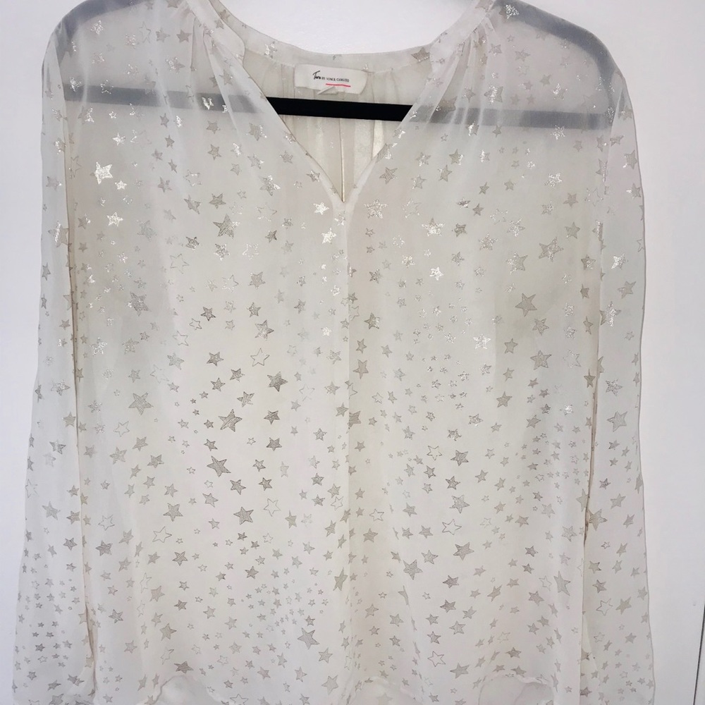 Two by Vince Camuto sheer blouse.